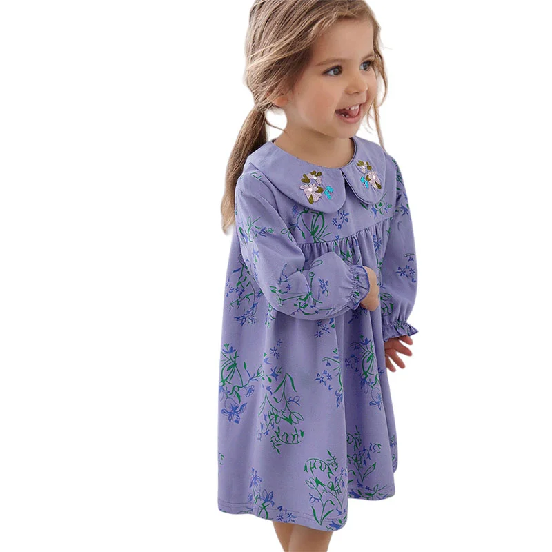 3-8T Long Sleeve Princess Girls Dresses Flower Pockets Fashion Children's Clothes Autumn Spring Party Fashion Kids Frocks
3-8T Long Sleeve Princess Girls Dresses Flower Pockets Fashion Children's Clothes Autumn Spring Party Fashion Kids Frocks