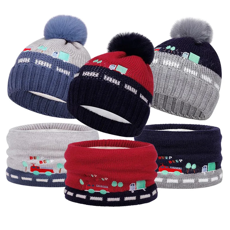 2Pcs Baby Boys Winter Hat Cartoon Car Embroidery Children Hats Scarf Suit Plus Velvet Ear Protection Cap Thicken Warm Accessory
2Pcs Baby Boys Winter Hat Cartoon Car Embroidery Children Hats Scarf Suit Plus Velvet Ear Protection Cap Thicken Warm Accessory