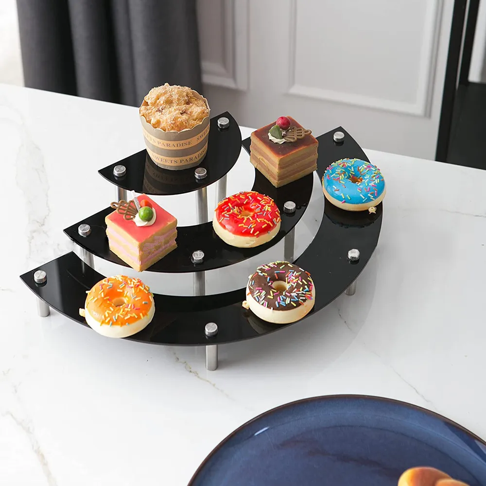 3 Tiers Semicircular Acrylic Storage Rack Cupcake Dessert Mini Figures Makeups Storage Holder Shelf Display Stand Rack
3 Tiers Semicircular Acrylic Storage Rack Cupcake Dessert Mini Figures Makeups Storage Holder Shelf Display Stand Rack