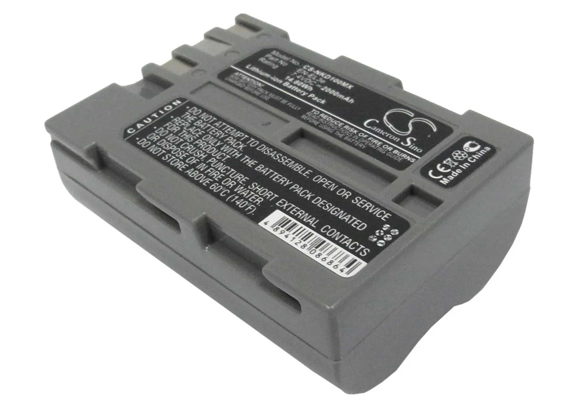 CS Cameron Sino Kerui New 2000mAh Replacement Battery for D100, D100 SLR, D200, D300, D300S, D50, D70, D700, D70s, D80,
CS Cameron Sino Kerui New 2000mAh Replacement Battery for D100, D100 SLR, D200, D300, D300S, D50, D70, D700, D70s, D80,