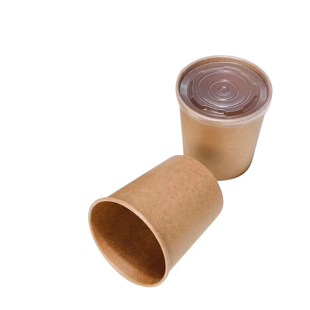 10oz 16oz Kraft Paper Soup Cups Disposable Thicken Oil-Proof Take-Out Food Barrels Leak-Resistant Sturdy for Ice Cream
10oz 16oz Kraft Paper Soup Cups Disposable Thicken Oil-Proof Take-Out Food Barrels Leak-Resistant Sturdy for Ice Cream