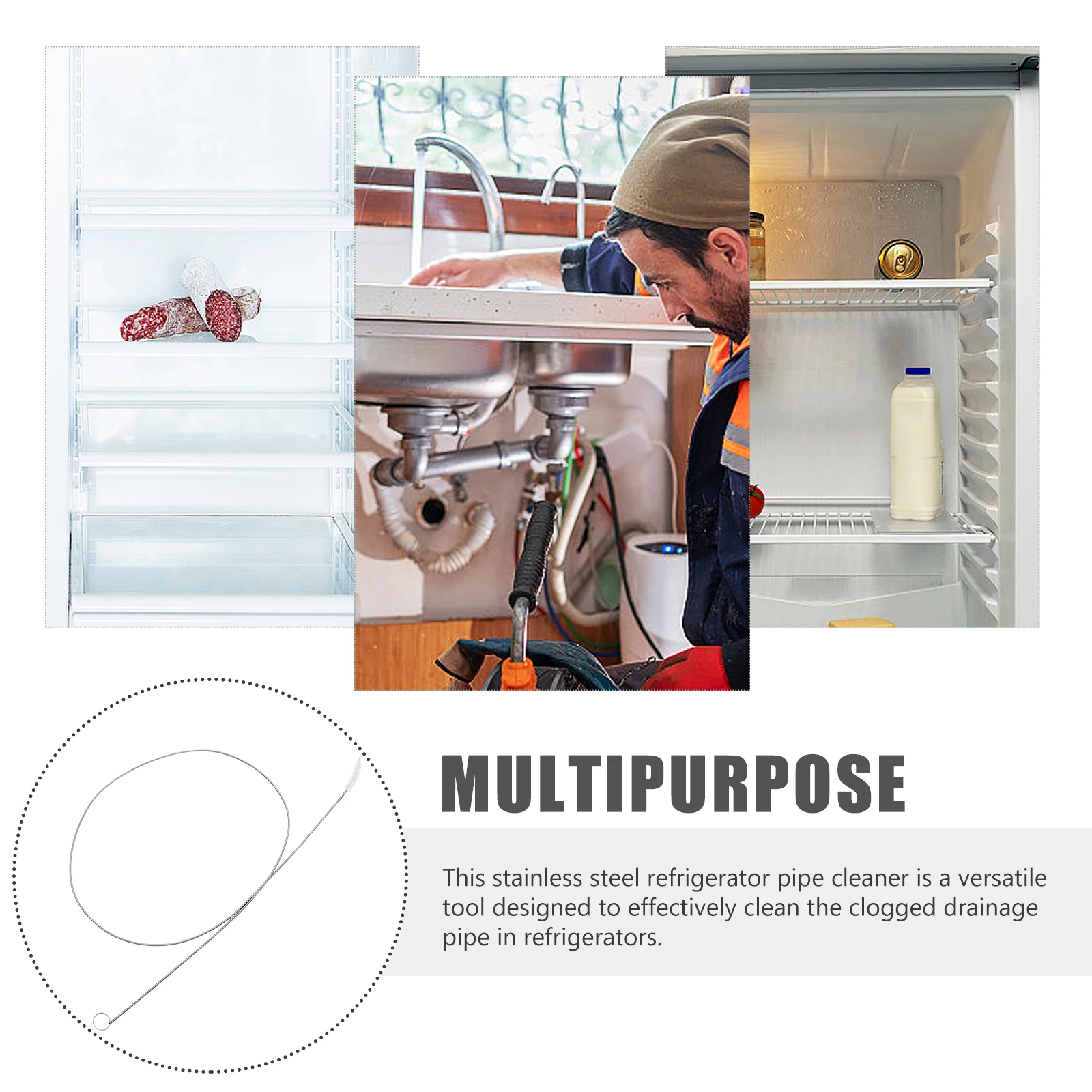 Refrigerator Dredge Flexible Drain Cleaning Brush Tube Cleaner Stainless Steel Nylon Pipe Cleaners White Long Fridge Plumbing
Refrigerator Dredge Flexible Drain Cleaning Brush Tube Cleaner Stainless Steel Nylon Pipe Cleaners White Long Fridge Plumbing