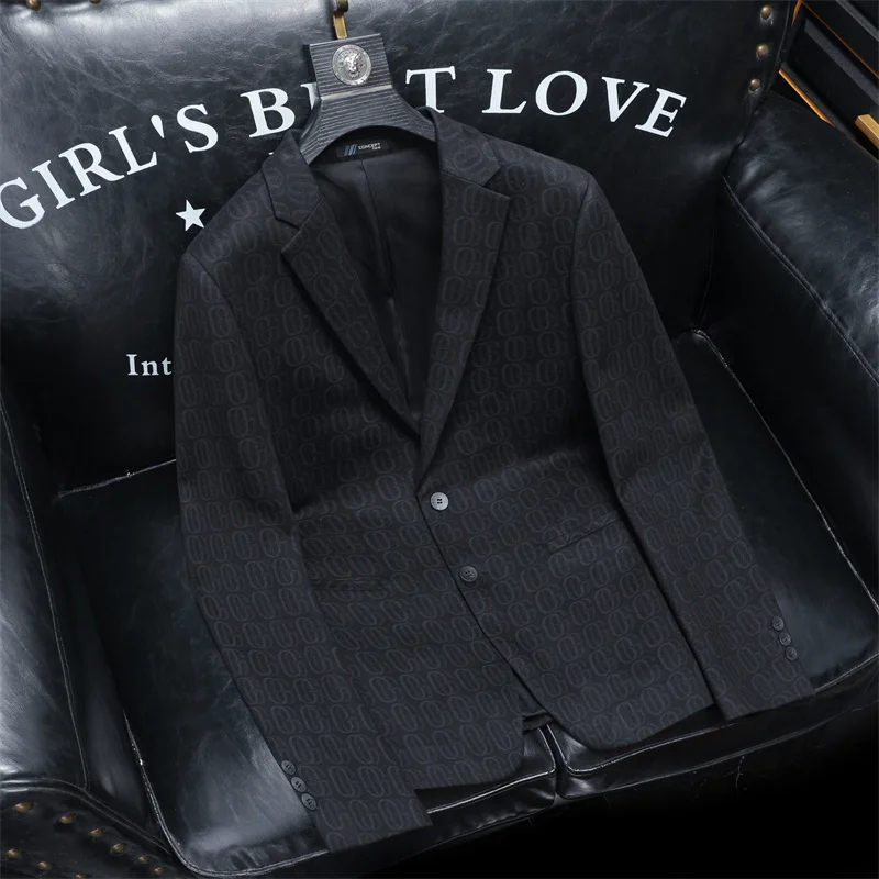 Trendy Single-Breasted Blazers For Men Print Slim Fit Easy Care Four Seasons New Quality Polyester Viscose Suits Terno Masculino
Trendy Single-Breasted Blazers For Men Print Slim Fit Easy Care Four Seasons New Quality Polyester Viscose Suits Terno Masculino