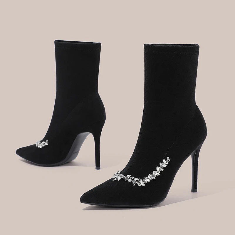 New Womens Shoes Fashion Self Cultivation Stretch Boots for Woman Luxury Rhinestone High Heeled Boots Designer Shoes Botas Mujer
New Womens Shoes Fashion Self Cultivation Stretch Boots for Woman Luxury Rhinestone High Heeled Boots Designer Shoes Botas Mujer