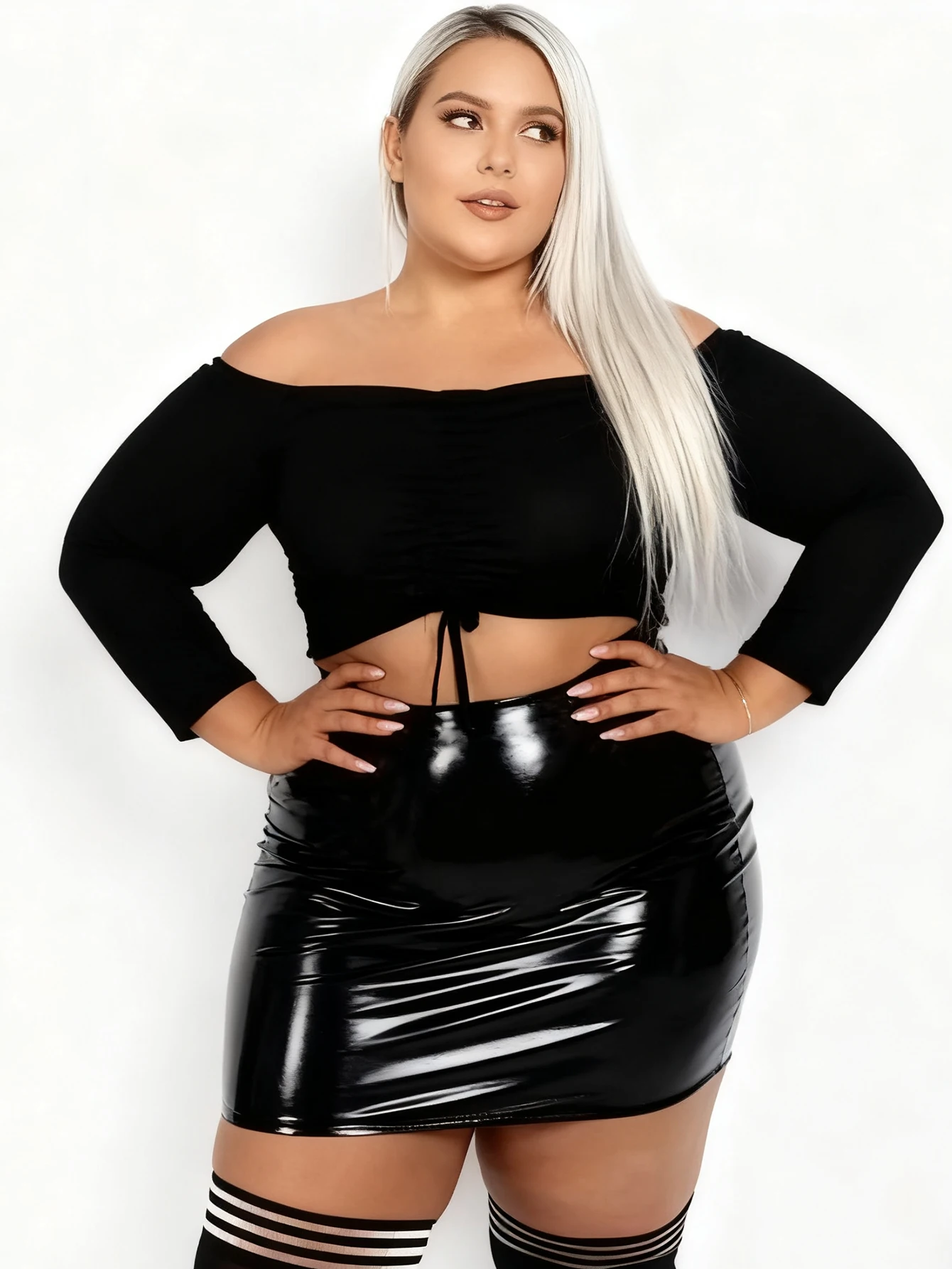 Women Glossy Faux Leather Mini Tight Sexy Plus Size Skirt, Ladies' Patent Leather Party, Party Skirt
Women Glossy Faux Leather Mini Tight Sexy Plus Size Skirt, Ladies' Patent Leather Party, Party Skirt