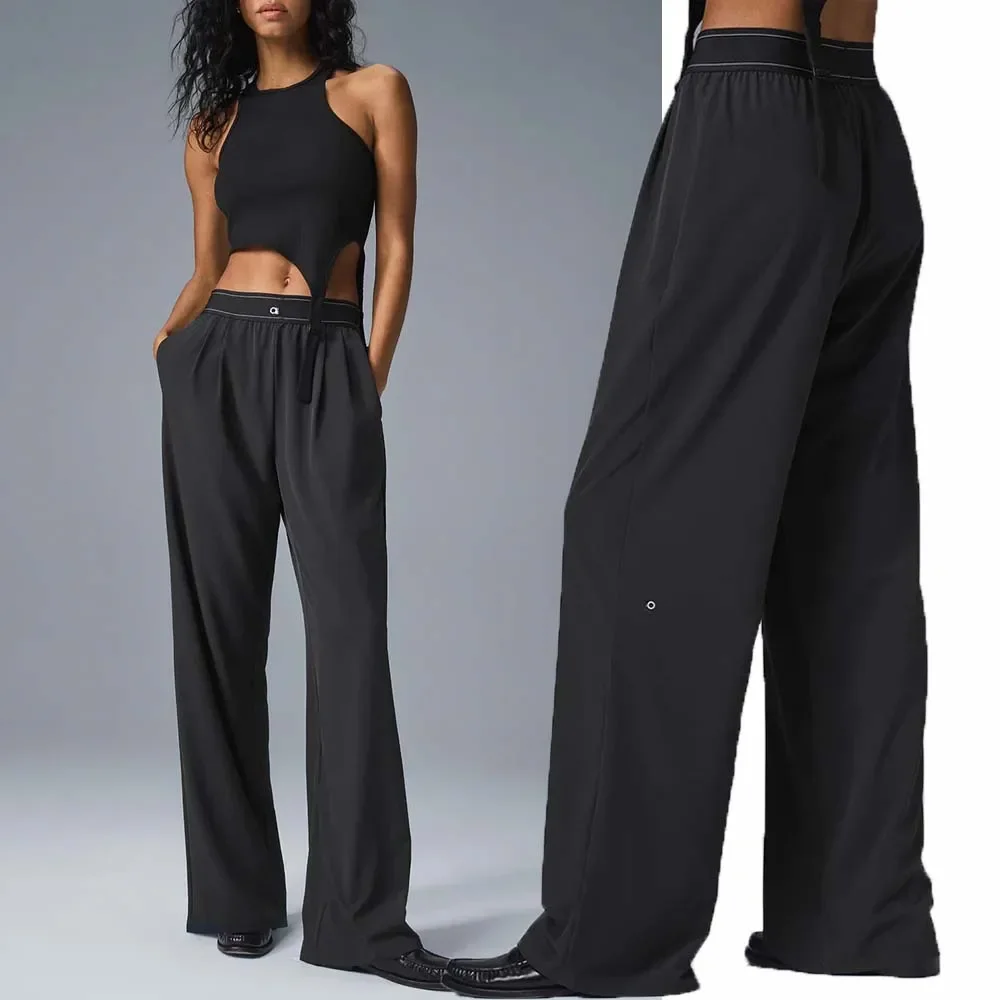 Summer Yoga Sports Pants for Women High Waist Straight Leg Wide Leg Pants Comfortable Solid Black Loose Casual Women's Trousers
Summer Yoga Sports Pants for Women High Waist Straight Leg Wide Leg Pants Comfortable Solid Black Loose Casual Women's Trousers