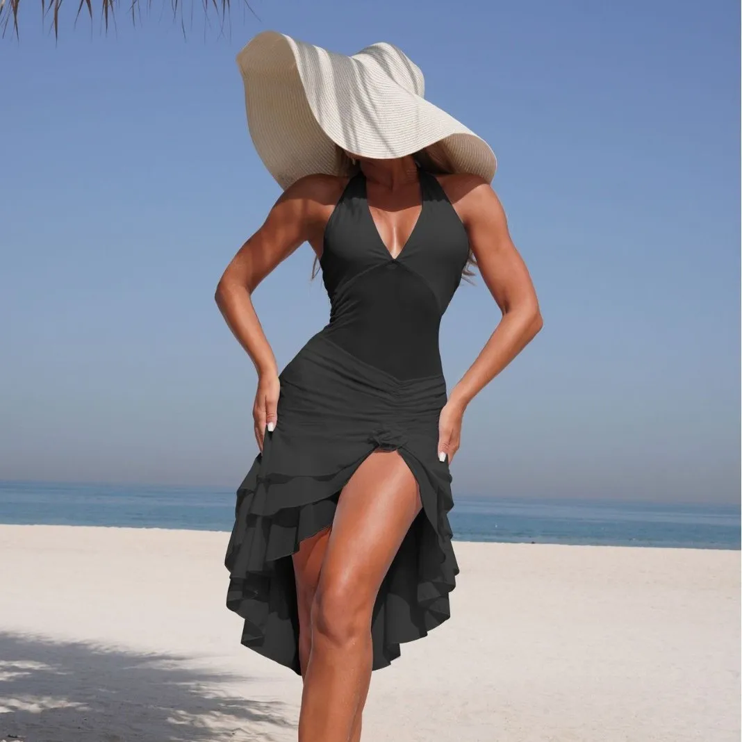 2026 New Solid Color Split Swimsuit Women's Long Dress Mesh Neck Bikini Swimsuit
2026 New Solid Color Split Swimsuit Women's Long Dress Mesh Neck Bikini Swimsuit