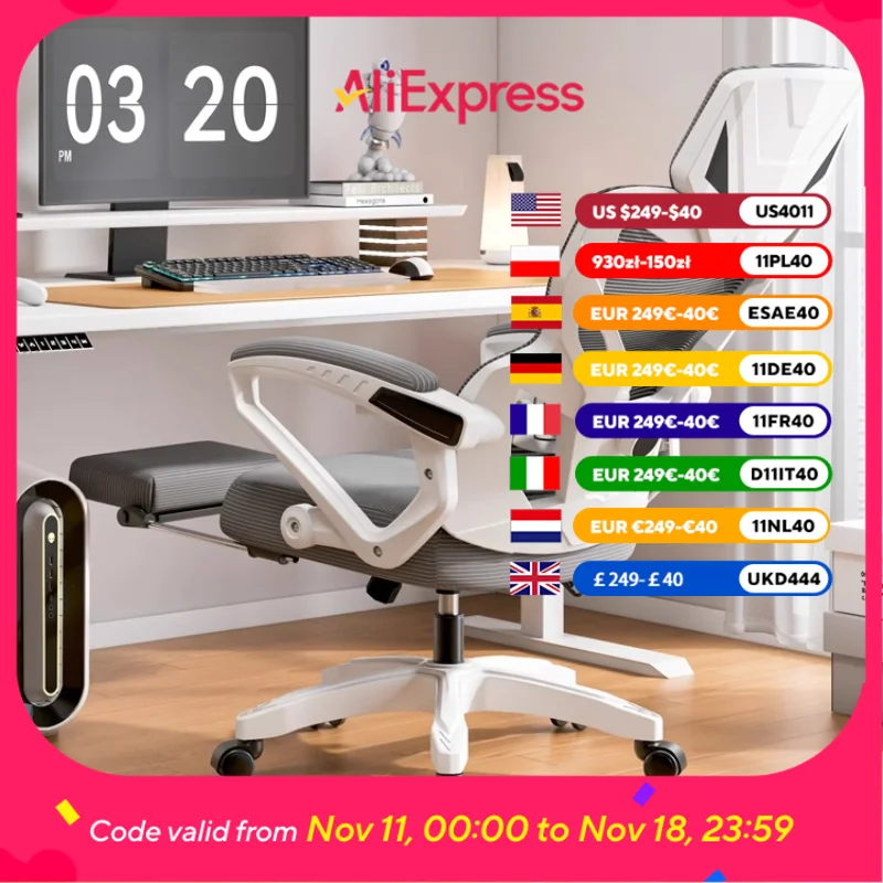 Ergonomic Relax Office Chair Computer Support High Back Modern Office Chair Designer Room Cadeira Ergonomica House Accessories
Ergonomic Relax Office Chair Computer Support High Back Modern Office Chair Designer Room Cadeira Ergonomica House Accessories