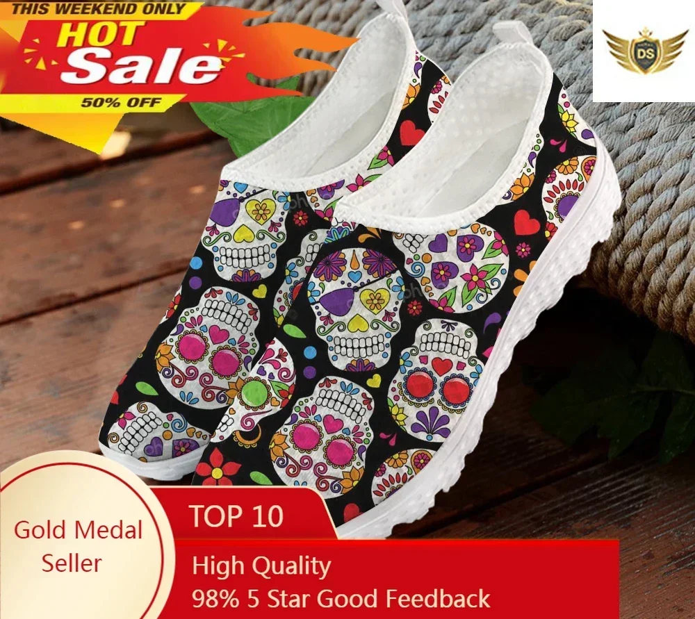 New Casual Flats Sneakers Gothic Style Colorful Sugar Skull Printing Women Outdoor Workout Footwear Comfort Shoes
New Casual Flats Sneakers Gothic Style Colorful Sugar Skull Printing Women Outdoor Workout Footwear Comfort Shoes