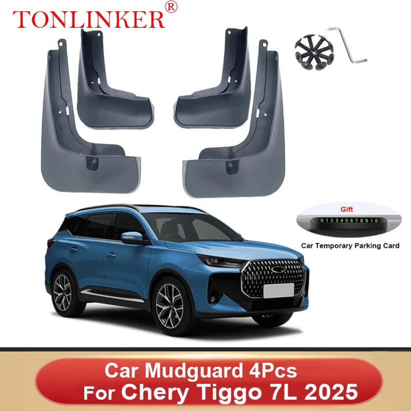 TONLINKER автомобильное брызговик для Chery Tiggo 7L 2025 внедорожник брызговики переднее и заднее крыло брызговики 4 шт. аксессуары 
TONLINKER автомобильное брызговик для Chery Tiggo 7L 2025 внедорожник брызговики переднее и заднее крыло брызговики 4 шт. аксессуары