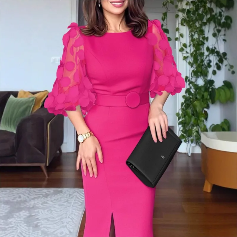 Elegant Polka Dot Bodycon Hips Women Dresses Lantern Sleeve Zipper Back Dress Autumn Cinched Waist Mid-Length Office Lady Dress
Elegant Polka Dot Bodycon Hips Women Dresses Lantern Sleeve Zipper Back Dress Autumn Cinched Waist Mid-Length Office Lady Dress