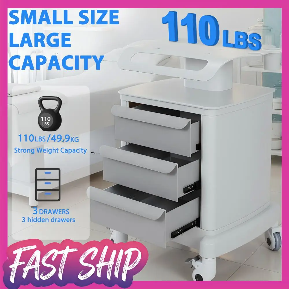 Mobile Ultrasound Trolley Cart with Wheels Equipment Organizer Trolley with 3 Drawers for Hospital Dental Clinics Beauty Salons
Mobile Ultrasound Trolley Cart with Wheels Equipment Organizer Trolley with 3 Drawers for Hospital Dental Clinics Beauty Salons