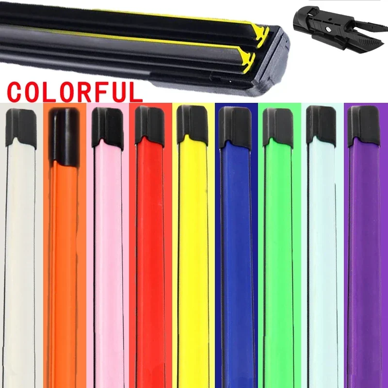 Colorful PINCH TAB Car Windshield Wiper blades Universal Soft Double layer Rubber Frameless Bracketless 16" 19" 20" 22" 24"26"
Colorful PINCH TAB Car Windshield Wiper blades Universal Soft Double layer Rubber Frameless Bracketless 16" 19" 20" 22" 24"26"
