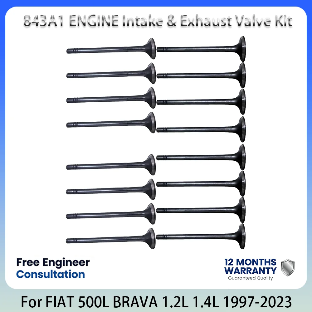 ENGINE Intake & Exhaust Valve Kit For FIAT 500L BRAVA BRAVO DOBLO MAREA PALLO PUNTO STILO TIPO 1.2L 1.4L 1.2 1.4 L T 97-23 843A1
ENGINE Intake & Exhaust Valve Kit For FIAT 500L BRAVA BRAVO DOBLO MAREA PALLO PUNTO STILO TIPO 1.2L 1.4L 1.2 1.4 L T 97-23 843A1