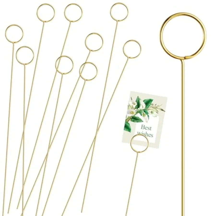 10 Pcs Metal Floral Place Card Holder, 12.2 Inch Flower Card Holder Gift Card Bouquet Kit for Bouquet Holder Wedding Party Birt
10 Pcs Metal Floral Place Card Holder, 12.2 Inch Flower Card Holder Gift Card Bouquet Kit for Bouquet Holder Wedding Party Birt