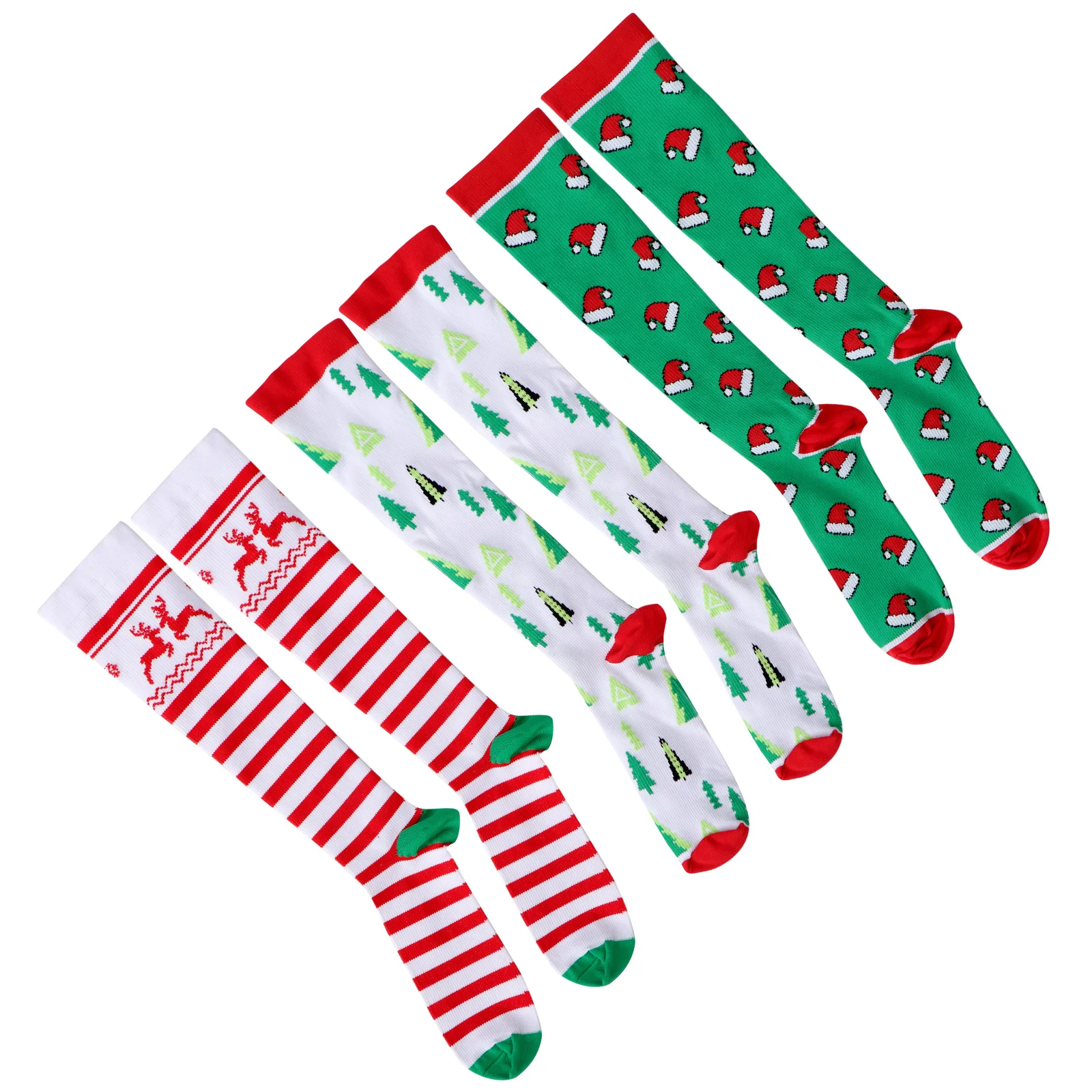 3pcs Christmas Compression Socks Nylon Moisture Wicking Long Socks For Sports Running Marathon Support Durable Unisex Fit
3pcs Christmas Compression Socks Nylon Moisture Wicking Long Socks For Sports Running Marathon Support Durable Unisex Fit