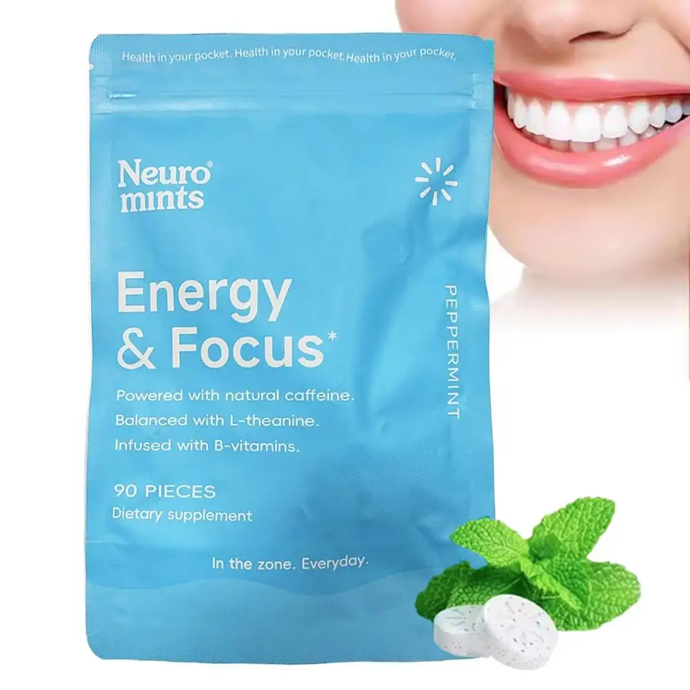 90pcs/ bagged Mint Tablet Candy Boost Your Energy and Focus Long Lasting Chew Improve Energy And Attention
90pcs/ bagged Mint Tablet Candy Boost Your Energy and Focus Long Lasting Chew Improve Energy And Attention
