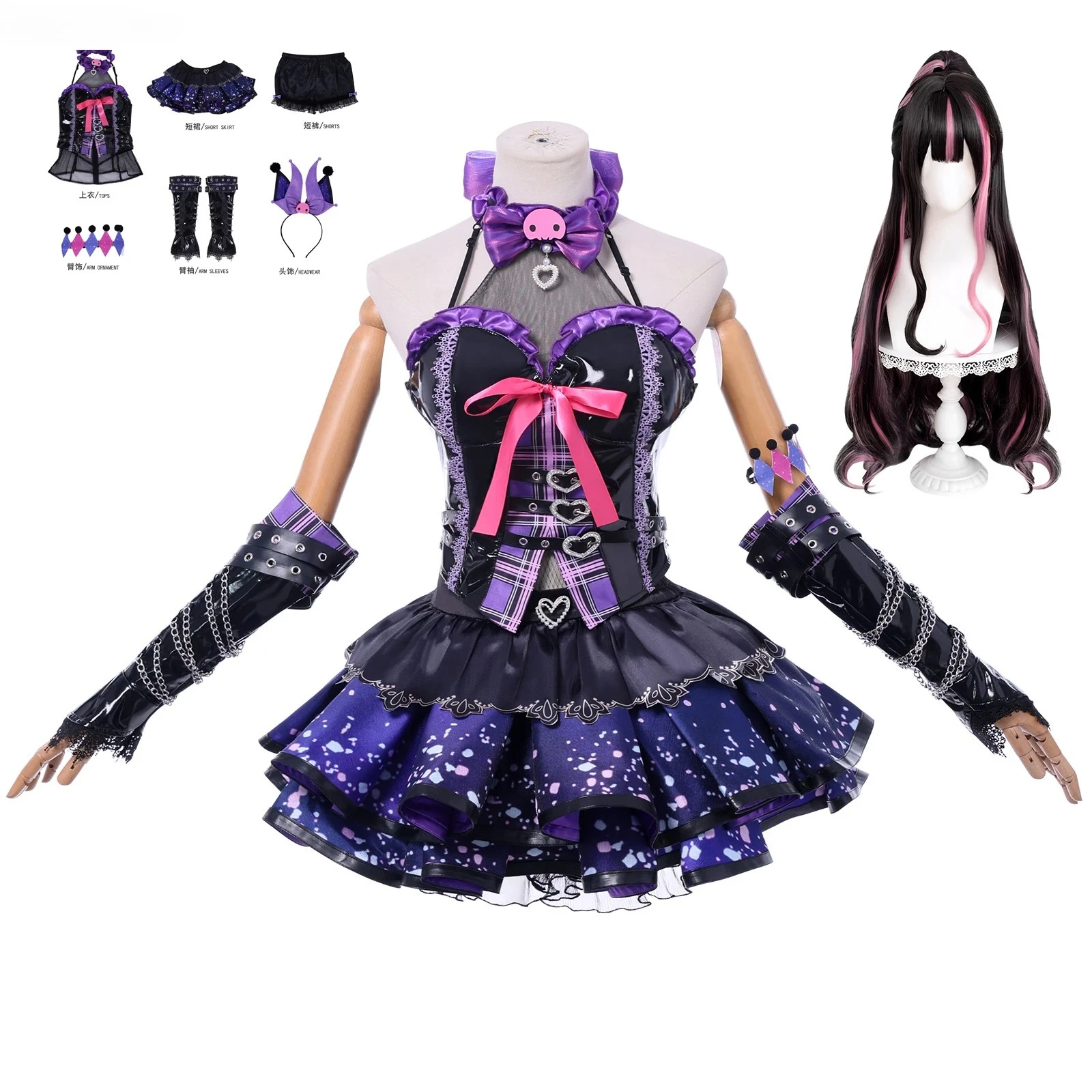 Tessa Cosplay Game Naraka Cosplay Costume Devil Lolita Purple Kuromi Dress Wig Set Party Role Play Outfit for Woman clothing
Tessa Cosplay Game Naraka Cosplay Costume Devil Lolita Purple Kuromi Dress Wig Set Party Role Play Outfit for Woman clothing