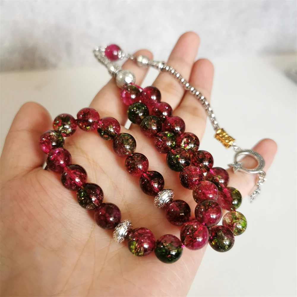 Muslim tasbih colored quartz Islamic misbaha 33 Rosary bracelet arabic fashion Gift eid crystal prayer beads stone tesbih
Muslim tasbih colored quartz Islamic misbaha 33 Rosary bracelet arabic fashion Gift eid crystal prayer beads stone tesbih