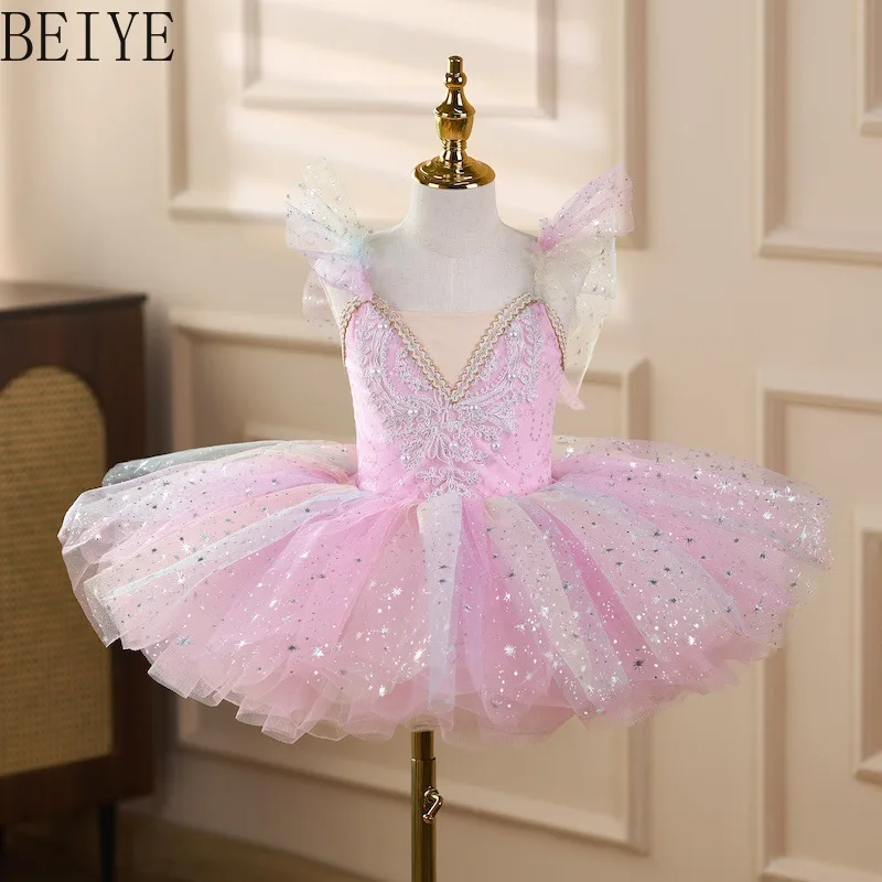 Kids Rhinestone Lace Ballet Tutu Dress Sparkly Star Glitter Tulle Flutter Sleeve Dress Girl Fluffy Ballerina Stage Dance Costume
Kids Rhinestone Lace Ballet Tutu Dress Sparkly Star Glitter Tulle Flutter Sleeve Dress Girl Fluffy Ballerina Stage Dance Costume