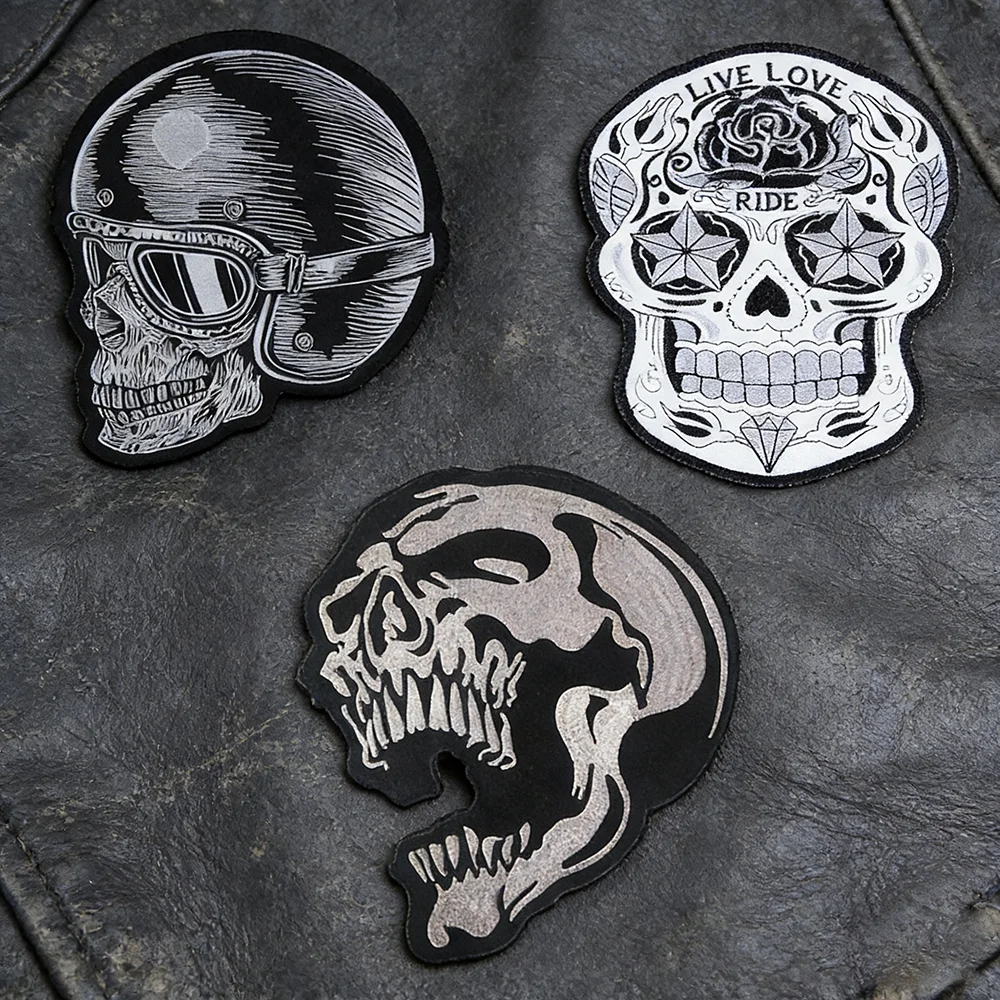 Large Motorcycle Embroidery Patches Skull Hemlet Rose Star Angry Shouting Cool Darkness For Jacket Back Biker Punk Sew On
Large Motorcycle Embroidery Patches Skull Hemlet Rose Star Angry Shouting Cool Darkness For Jacket Back Biker Punk Sew On