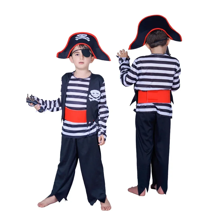 Children's Boy's Striped Pirate Costume, Makeup Ball, Stage Performance Costume, Halloween Cosplay Costume
Children's Boy's Striped Pirate Costume, Makeup Ball, Stage Performance Costume, Halloween Cosplay Costume