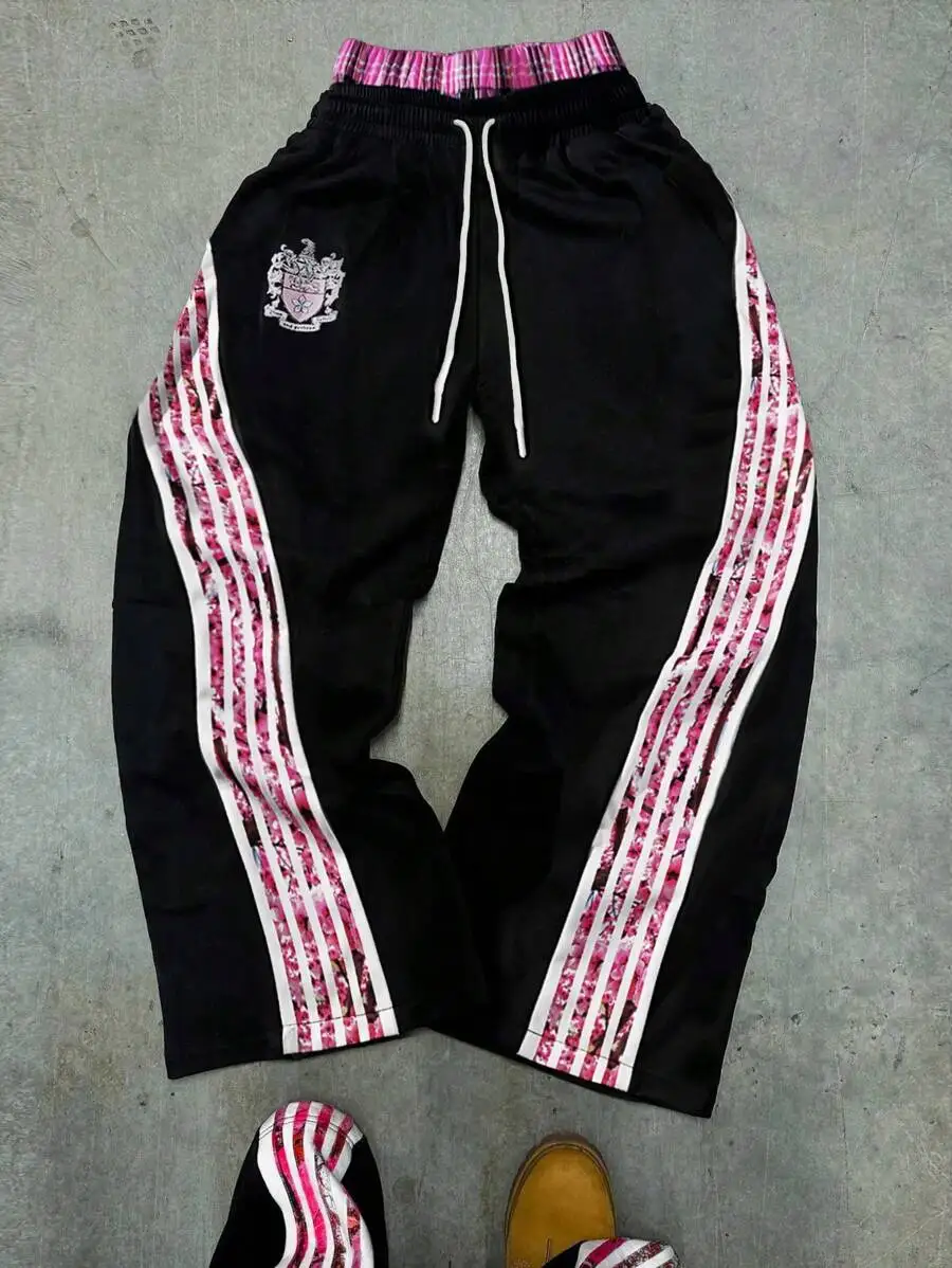 Mens Drawstring Waist Striped Loose Casual Sweatpants
Mens Drawstring Waist Striped Loose Casual Sweatpants