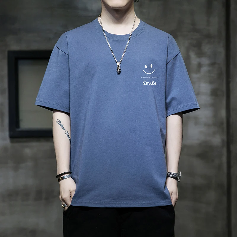 Cotton Short Sleeve T-shirt Men Streetwear Summer Fashion Rounded Neck Fit Loose Breathable Men Clothing
Cotton Short Sleeve T-shirt Men Streetwear Summer Fashion Rounded Neck Fit Loose Breathable Men Clothing