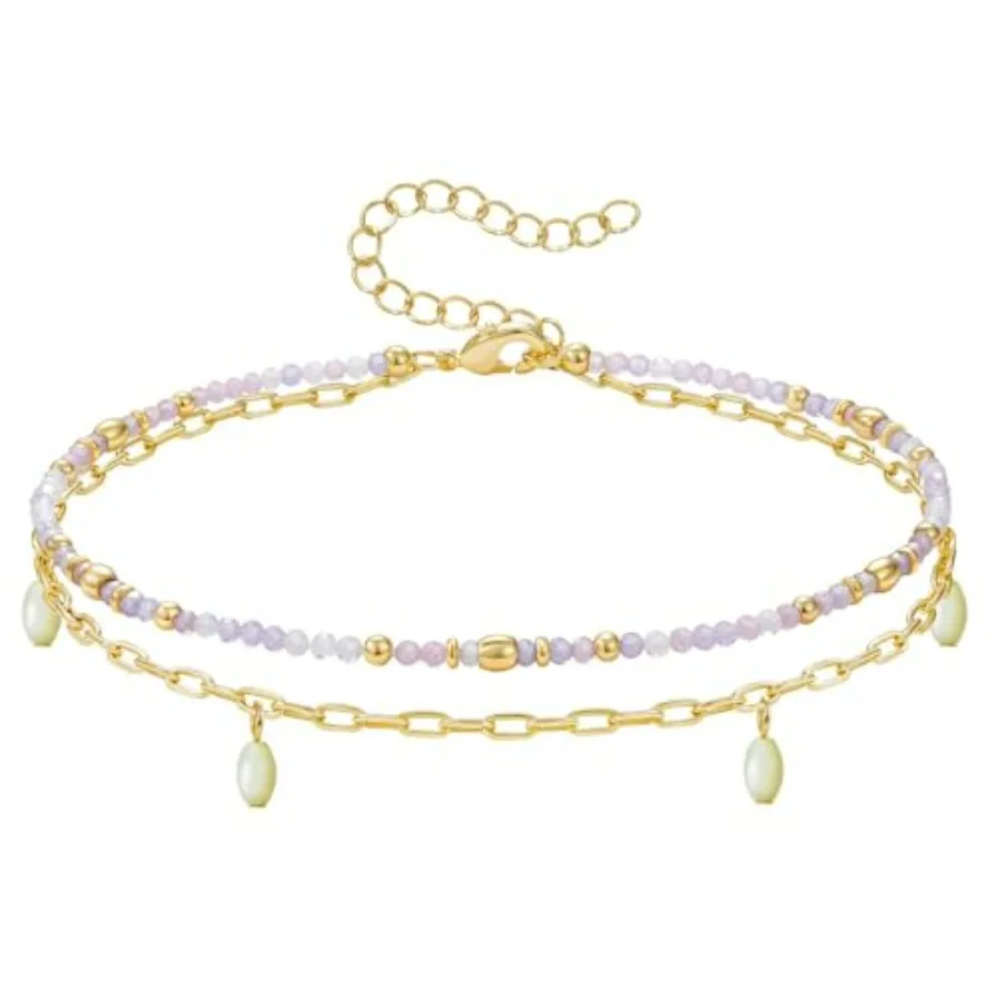 KissYan Layered Ankle Bracelets for Women, Summer Beaded Anklets Waterproof Adjustable Handmade Jewelry Gifts
KissYan Layered Ankle Bracelets for Women, Summer Beaded Anklets Waterproof Adjustable Handmade Jewelry Gifts