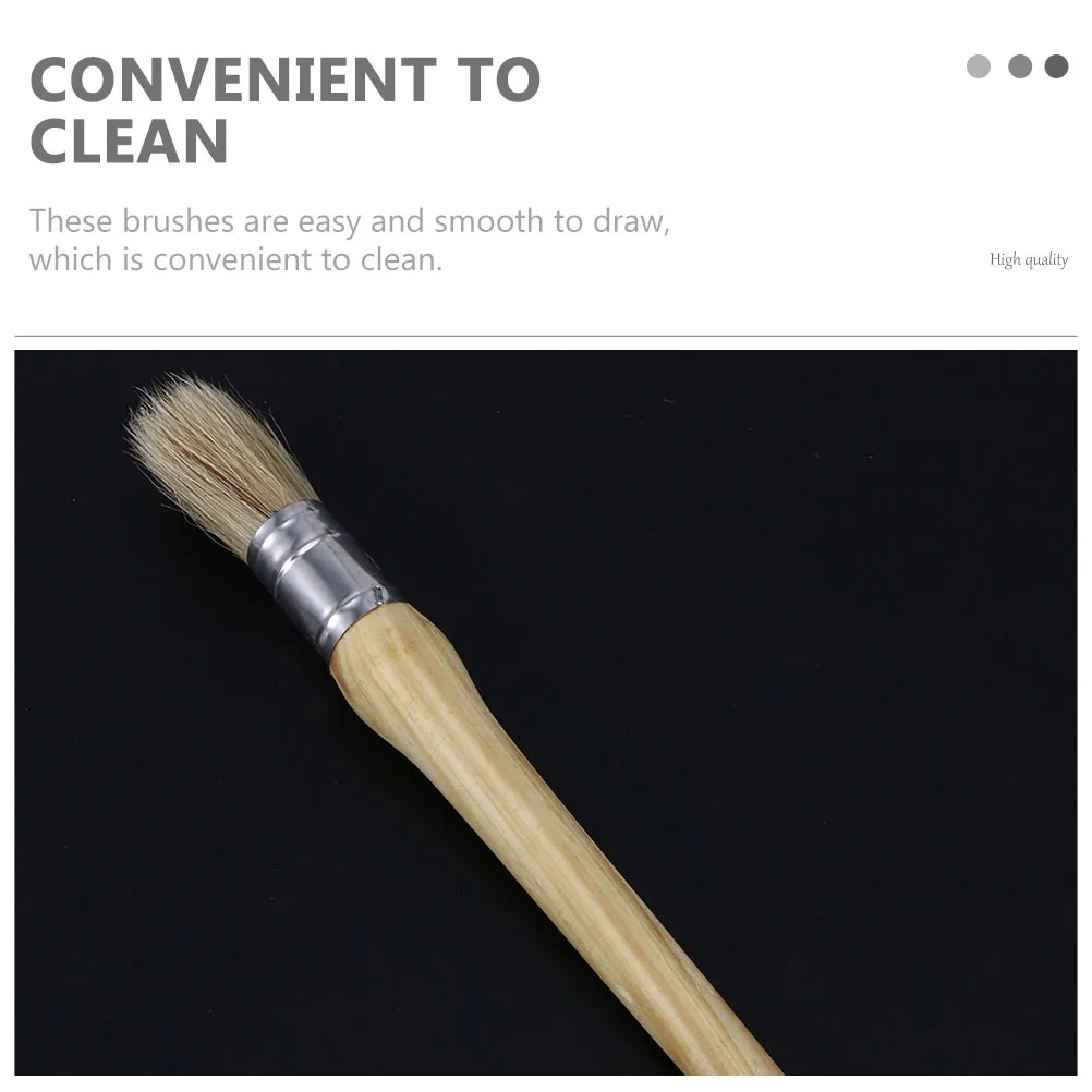 2 Pcs Round Paint Brush House Brushes Cabinet Oil Wax Marine Bristles for Paints Painting Tool
2 Pcs Round Paint Brush House Brushes Cabinet Oil Wax Marine Bristles for Paints Painting Tool