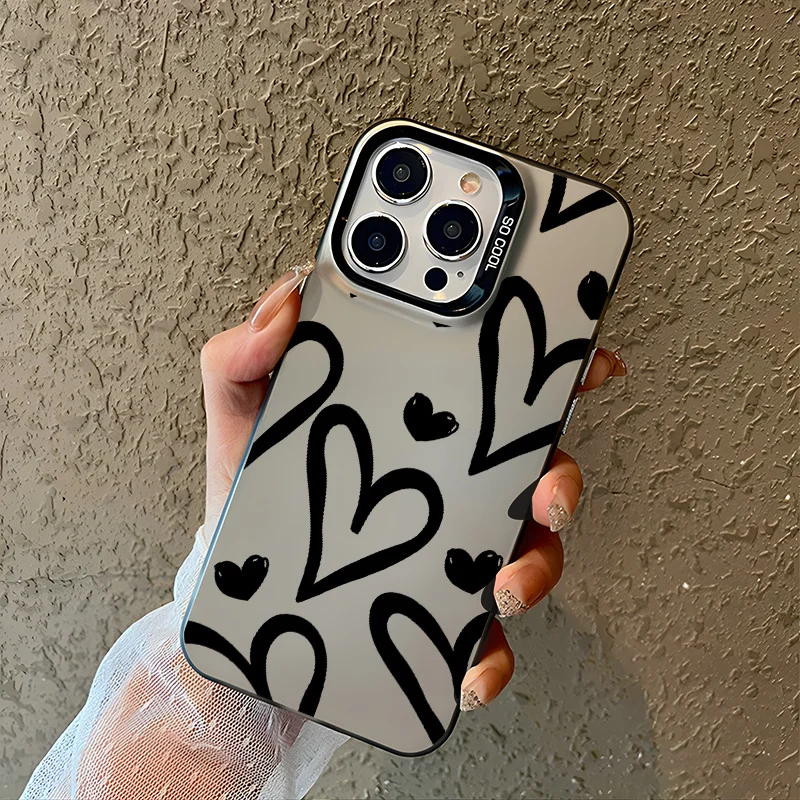 Black heart pattern phone case for iPhone 17 16 15 14 13 12 11 Pro/ Max/Plus shock-proof rear cover anti-fingerprint
Black heart pattern phone case for iPhone 17 16 15 14 13 12 11 Pro/ Max/Plus shock-proof rear cover anti-fingerprint
