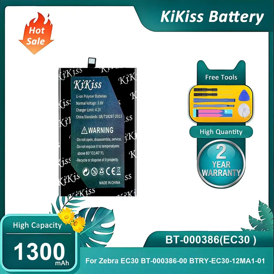 KiKiss Battery For Zebra EC30 BT-000386-00 BTRY-EC30-12MA1-01,BT-000386(EC30 ),1300mAh
KiKiss Battery For Zebra EC30 BT-000386-00 BTRY-EC30-12MA1-01,BT-000386(EC30 ),1300mAh