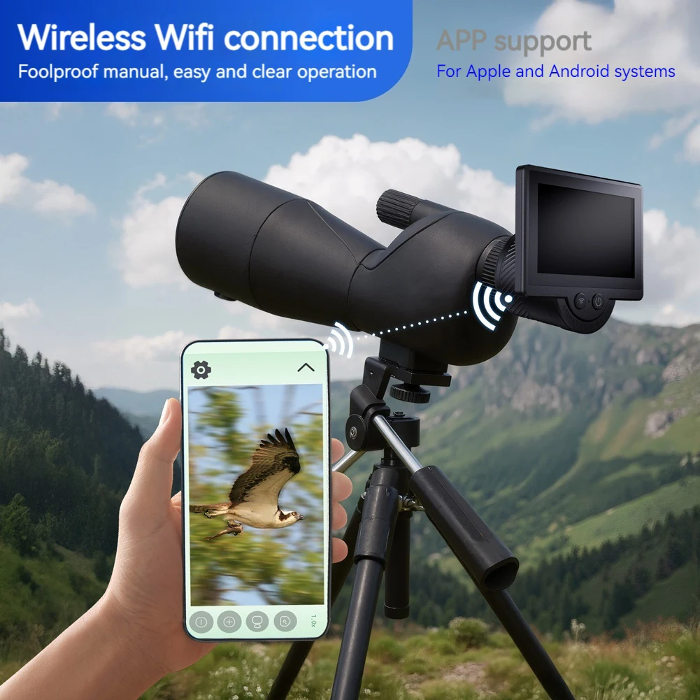 Электронный окуляр Wi-Fi с 4,3-дюймовым экраном IPS, цифровой окуляр для аксессуаров для астрономических телескопов
Электронный окуляр Wi-Fi с 4,3-дюймовым экраном IPS, цифровой окуляр для аксессуаров для астрономических телескопов