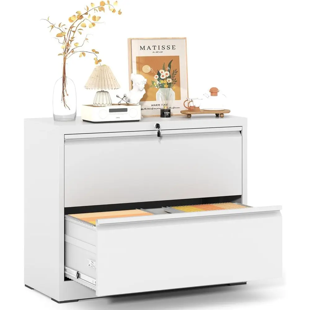 Lateral Filing Cabinet with Lock, White, 35.5 Wide, Suitable for Home or Office, Holds Legal/Letter/A4 Files
Lateral Filing Cabinet with Lock, White, 35.5 Wide, Suitable for Home or Office, Holds Legal/Letter/A4 Files