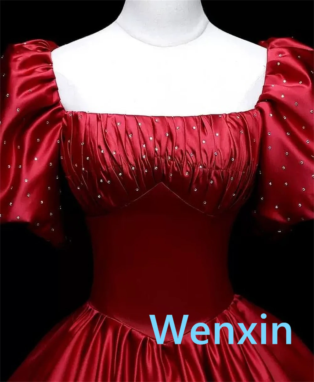 Customized Sparkly Red Satin Evening Dress Delicate Strapless Short Sleeves Celebrity Gowns Fashion Special Occasion Gowns
Customized Sparkly Red Satin Evening Dress Delicate Strapless Short Sleeves Celebrity Gowns Fashion Special Occasion Gowns