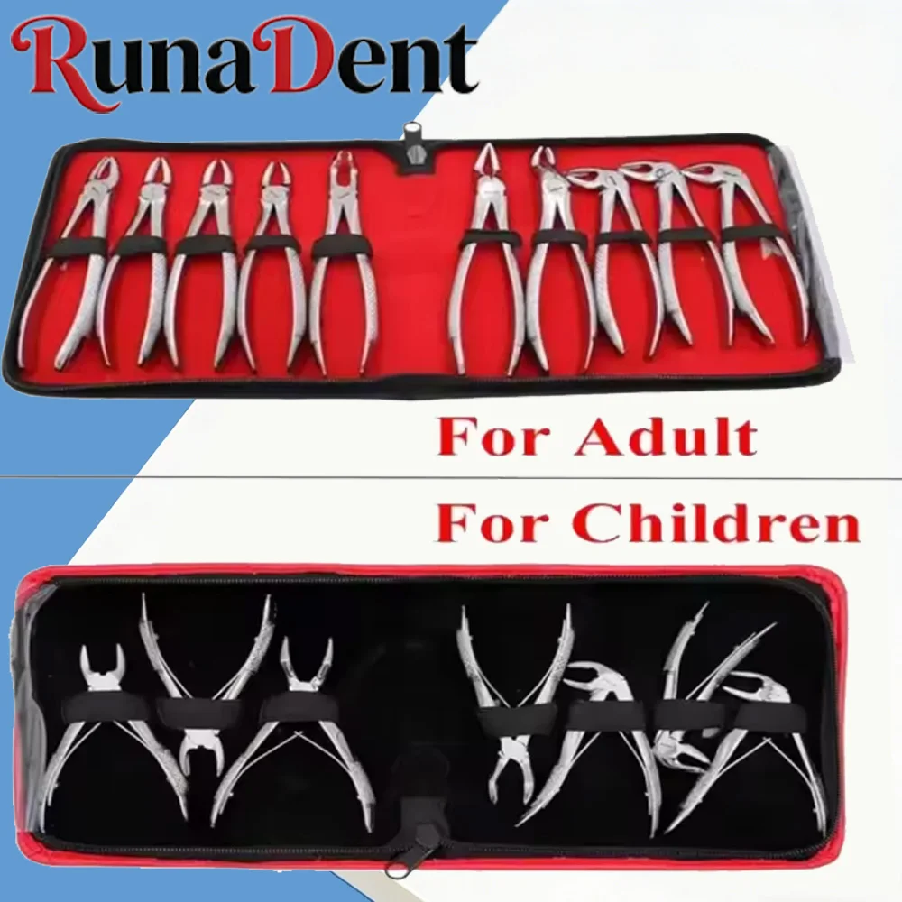 Dental Extraction Forceps Plier Kit for Adults and Kids with Curved Root Elevator and Oral Surgery Tools
Dental Extraction Forceps Plier Kit for Adults and Kids with Curved Root Elevator and Oral Surgery Tools