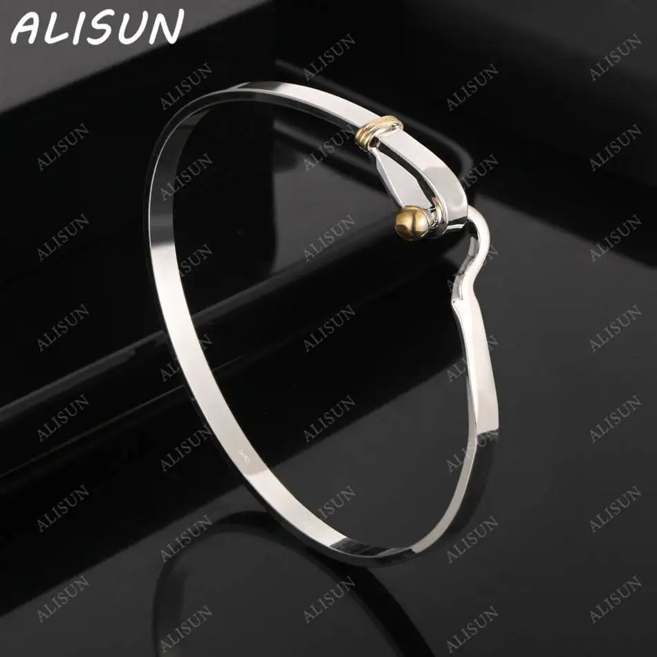 ALISUN 925 Sterling Silver Design Bangle For Women Men Charm Trend Birthday Gifts Fashion Party Fine Jewelry
ALISUN 925 Sterling Silver Design Bangle For Women Men Charm Trend Birthday Gifts Fashion Party Fine Jewelry
