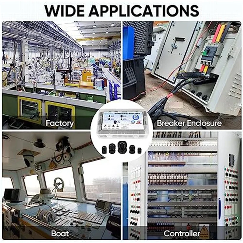 【Best Selling】Waterproof Cable Gland NPT Adjustable Cable Connector 1/4In 3/8In 1/2In 3/4In1in For Waterproof Junction, 52 Pcs E
【Best Selling】Waterproof Cable Gland NPT Adjustable Cable Connector 1/4In 3/8In 1/2In 3/4In1in For Waterproof Junction, 52 Pcs E