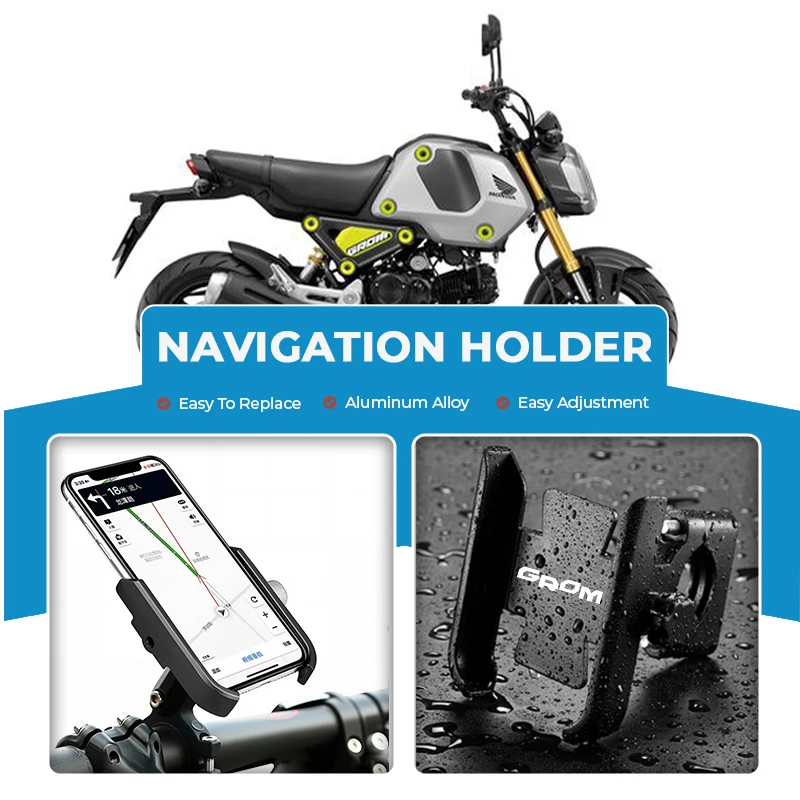 Alloy Motorcycle Cell Phone Support Bracket Mirror Mount Navigation Stand For GPS Grom 125 MSX125 Grom Scrambler Concept SP
Alloy Motorcycle Cell Phone Support Bracket Mirror Mount Navigation Stand For GPS Grom 125 MSX125 Grom Scrambler Concept SP