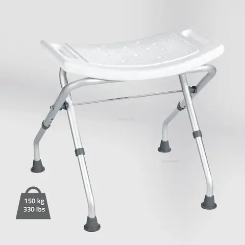 Aluminum Wall-mounted Shower Seats Folding Bath Chair Adjustable Stool for The Elderly Outdoor Fishing Chair Home Non-slip Stool