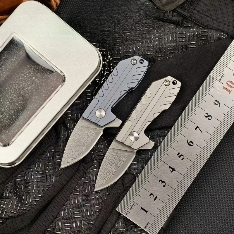 New Folding Knife Titanium Alloy Handle High-hardness Damascus steel Outdoor Camping EDC Portable Mini Fruit Knife Tools
New Folding Knife Titanium Alloy Handle High-hardness Damascus steel Outdoor Camping EDC Portable Mini Fruit Knife Tools