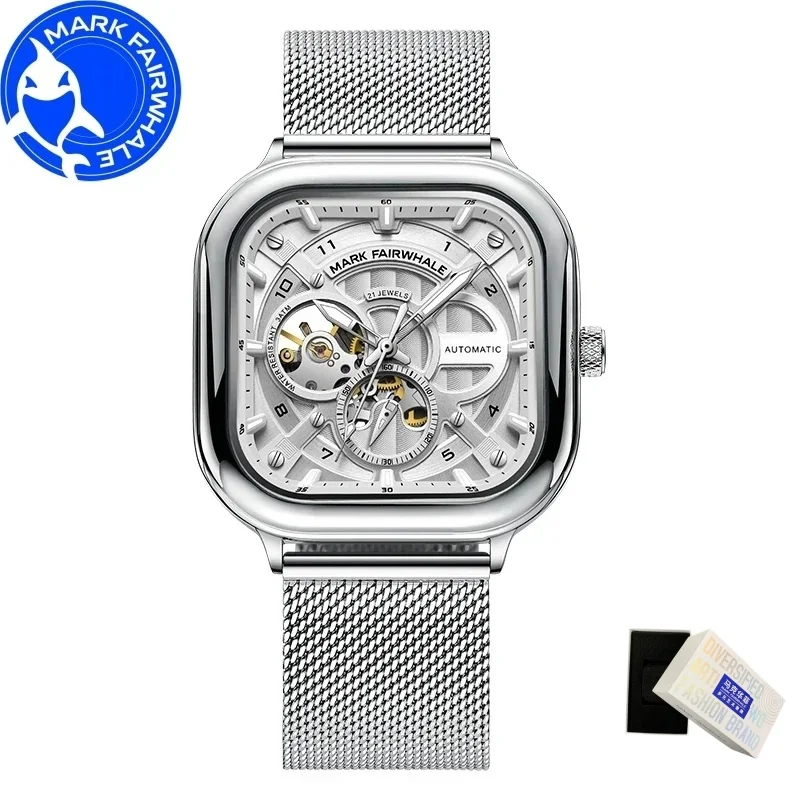 MARK FAIRWHALE Automatic Movement 6014 Fashion Tourbillon Square Dial Waterproof Stainless Steel Mechanical Watch for Man Reloj
MARK FAIRWHALE Automatic Movement 6014 Fashion Tourbillon Square Dial Waterproof Stainless Steel Mechanical Watch for Man Reloj
