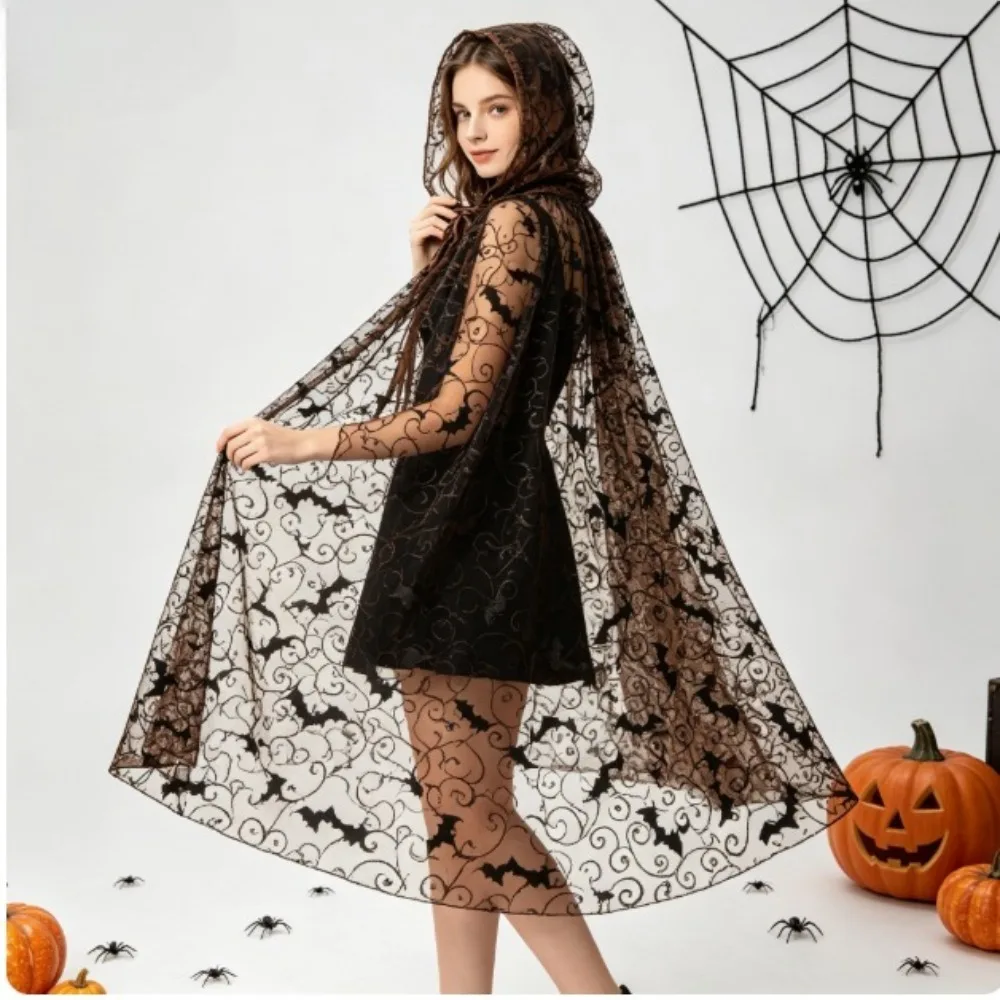 Halloween Cosplay Outfit Women Light Tulle Cardigan Cape, Semi-Sheer Long Mesh Cover Up Shawl For Gothic Party Themed Role Play
Halloween Cosplay Outfit Women Light Tulle Cardigan Cape, Semi-Sheer Long Mesh Cover Up Shawl For Gothic Party Themed Role Play
