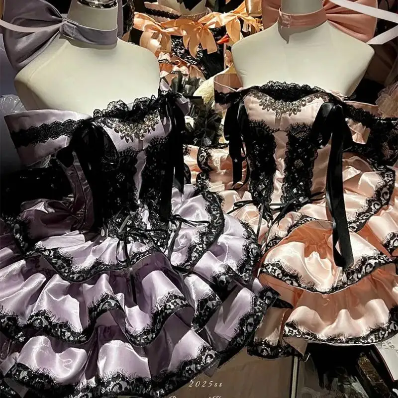High Sense Princess Atmosphere Lace Dress Pink Jacquard Lace Angel Princess Lolita Bustier Tiered Tulle Short Party Dress
High Sense Princess Atmosphere Lace Dress Pink Jacquard Lace Angel Princess Lolita Bustier Tiered Tulle Short Party Dress