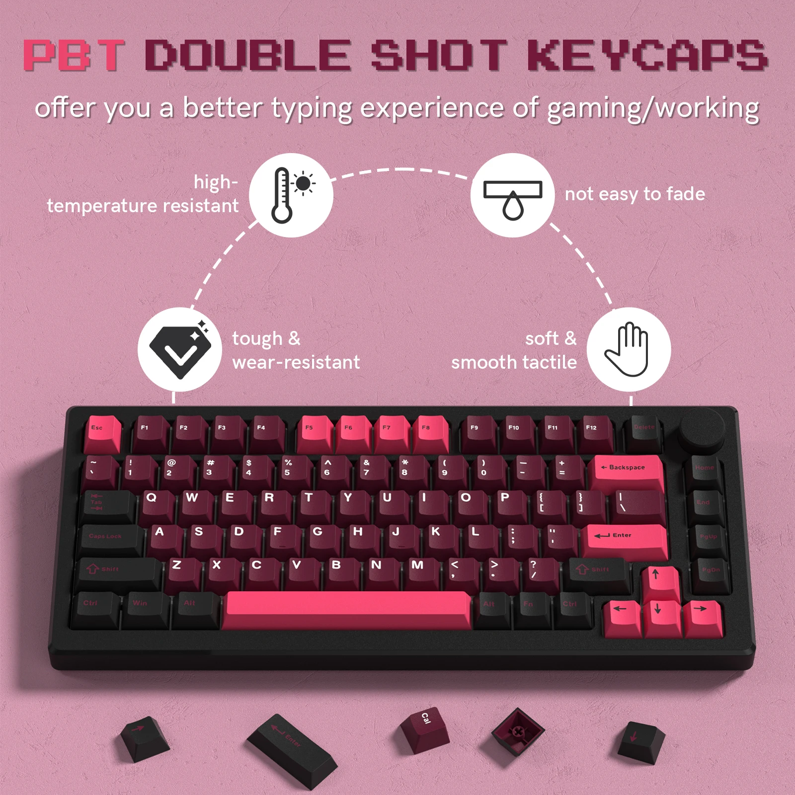 137-клавишные черные, красные колпачки для клавиш Double Shot PBT, колпачки для клавиш Cherry Profile для переключателей Cherry Gateron MX, механическая клавиатура
137-клавишные черные, красные колпачки для клавиш Double Shot PBT, колпачки для клавиш Cherry Profile для переключателей Cherry Gateron MX, механическая клавиатура