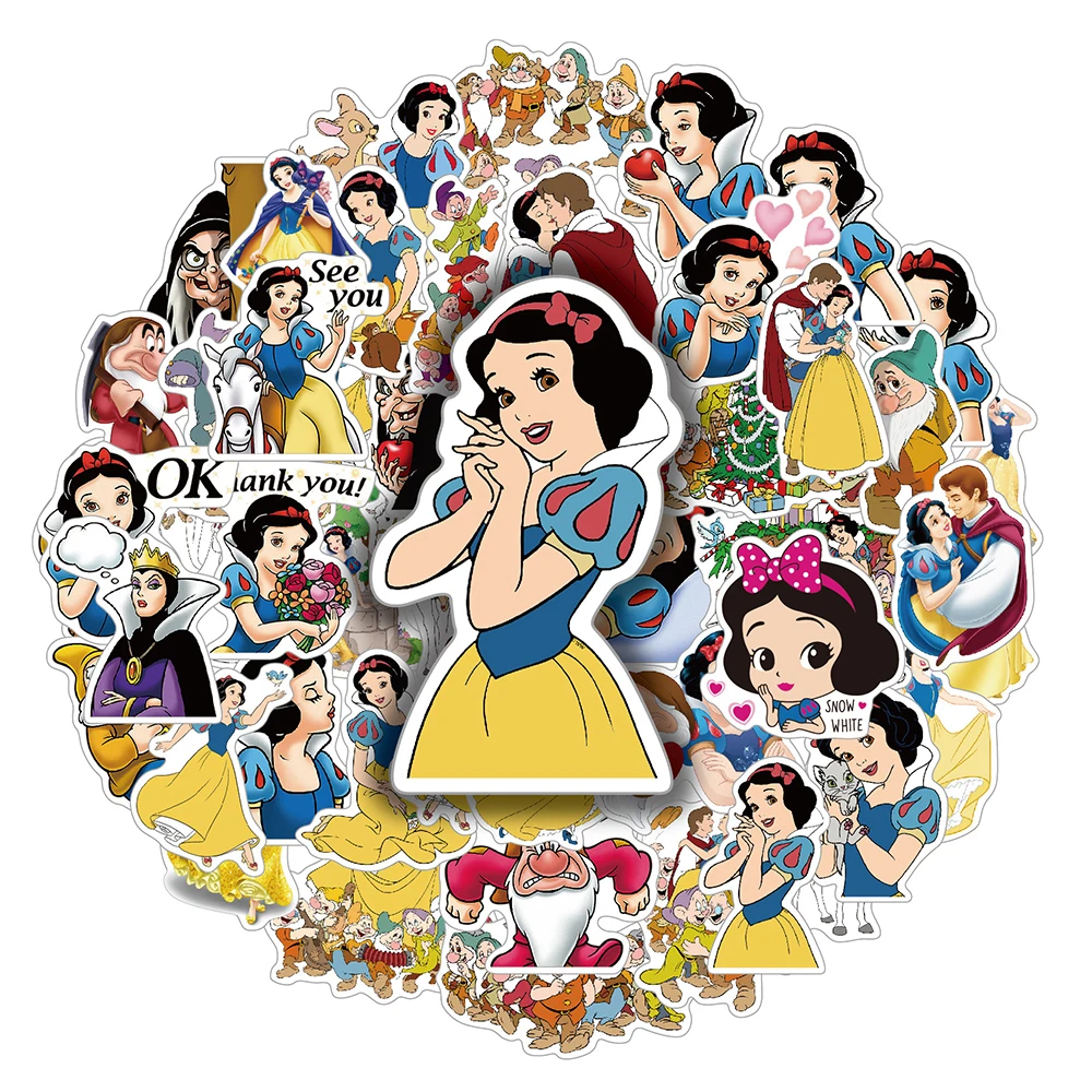 10/30/50pcs Disney Anime Snow White Stickers Cute Princess Cartoon Decals for Motorcycle Suitcase Helmet PVC Sticker Classic Toy
10/30/50pcs Disney Anime Snow White Stickers Cute Princess Cartoon Decals for Motorcycle Suitcase Helmet PVC Sticker Classic Toy