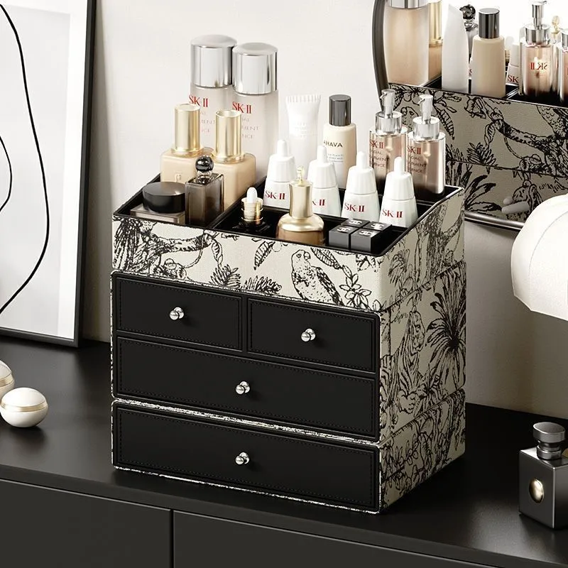 Leather Material Cosmetic Storage Box Drawer Style Household Large Capacity Desktop Dustproof Dressing Table Skincare ShelfZF783
Leather Material Cosmetic Storage Box Drawer Style Household Large Capacity Desktop Dustproof Dressing Table Skincare ShelfZF783
