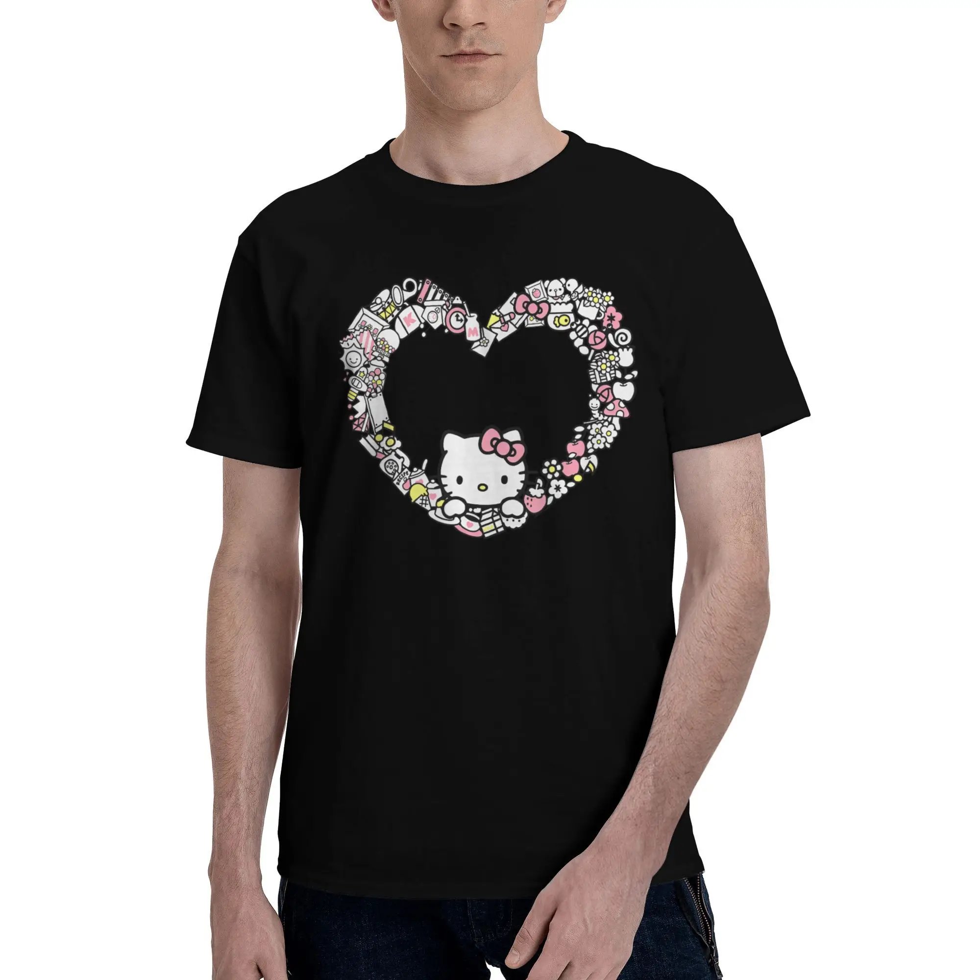 Printed Hello Kitty Heart Favorite Things T Shirt For Unisex Pure Cotton T-shirts Short Sleeve Tops
Printed Hello Kitty Heart Favorite Things T Shirt For Unisex Pure Cotton T-shirts Short Sleeve Tops