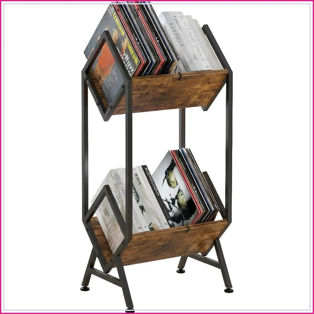 2-Tier Vinyl Record Storage, Metal Holder for 160-200 LP, Vintage Shelf for Albums Books Magazines
2-Tier Vinyl Record Storage, Metal Holder for 160-200 LP, Vintage Shelf for Albums Books Magazines