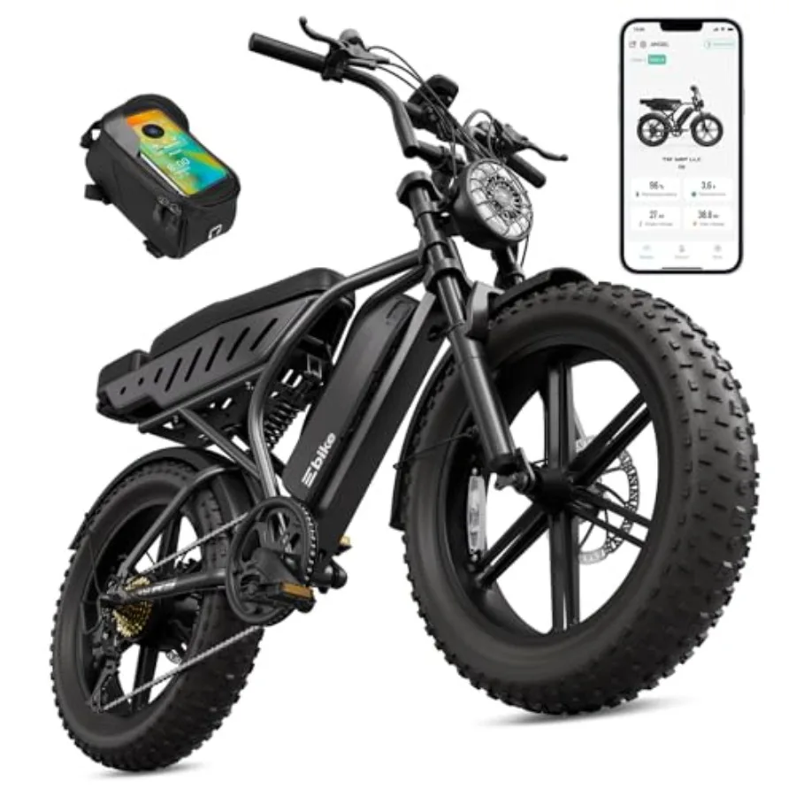All-Terrain Electric Bike for Adults, Aluminum Alloy Frame, Black, 1500W Peak Power with 20 Fat Tires and 48V 30AH Battery for
All-Terrain Electric Bike for Adults, Aluminum Alloy Frame, Black, 1500W Peak Power with 20 Fat Tires and 48V 30AH Battery for